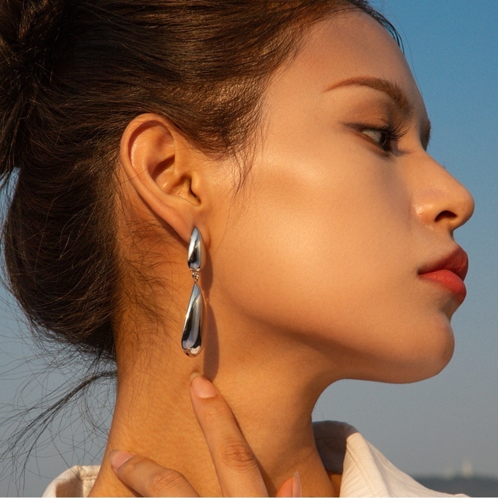 Worthy Of Respect Dangle Gold Earrings
